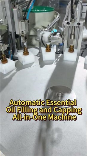 Automatic Essential Oil Filling and Capping All-in-One Machine. #fillingmachine#factory