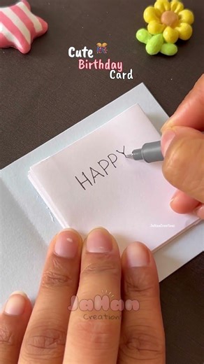 Make This Birthday Card in 5 minutes l #diy #papercraft #shortvideo