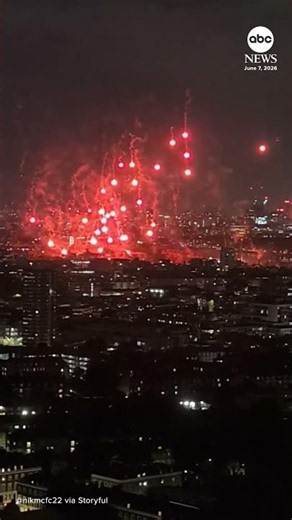 Damage reported as red flares set off over London #news #london #uk