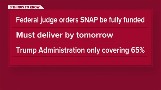 Federal judge orders Trump Administration to full fund SNAP benefits by Friday