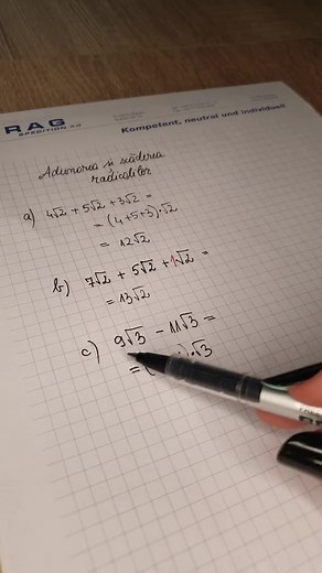 Adunarea și scăderea radicalilor 😳 #invatapetiktok #matematica #profademate #60SECDEMATE #educational #education #radical