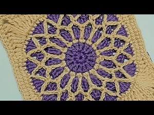 Crochet "stained glass " granny square tutorial #crochet #grannysquare #crochetpatterns