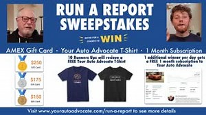 Simply run a Your Auto Advocate Market Price Report to be entered to...