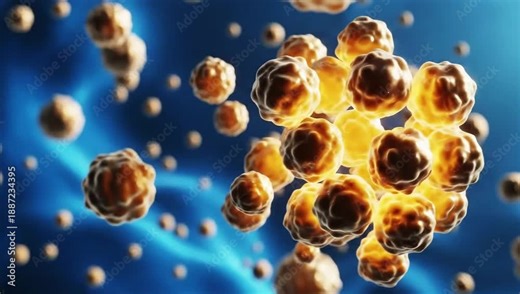 Scientific 3D Microscopic Animation of mRNA Lipid Nanoparticles LNP for Targeted Drug Delivery Vaccine Technology Genetic Engineering Gene Therapy Medical Research Pharmaceutical Biotechnology Science