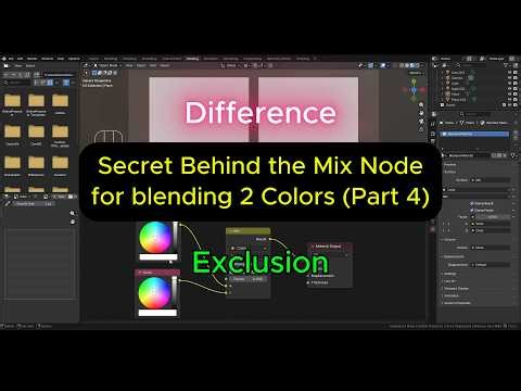 Mix Node (Part 4) | Difference, Exclusion | Blender 5.0.1