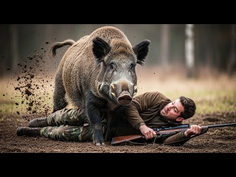 GIANT Wild Boars vs Hunters 🐗 | 100 Best Hog Hunting & Shooting to Protect Crops