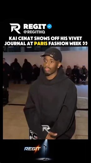 Kai Cenat Shows Off his Vivet Journal at Paris Fashion Week