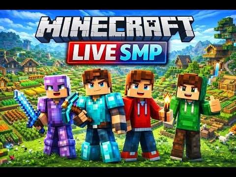 Minecraft Survival SMP LIVE 🔥 | Public Server Join Now | Hindi Gameplay