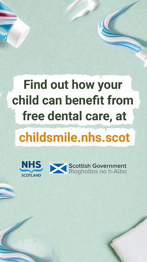 The Childsmile Programme introduced by the Scottish Government, brought supervised toothbrushing to all nurseries and some schools. Since then, tooth decay has been at its lowest for children in Scotland. Now under 18s can benefit too at their free check-up at an NHS dentist. Find out how your child can benefit at: childsmile.nhs.scot | The Scottish Government