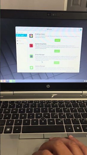 Linux Mint after install on an old HP EliteBook 8460p