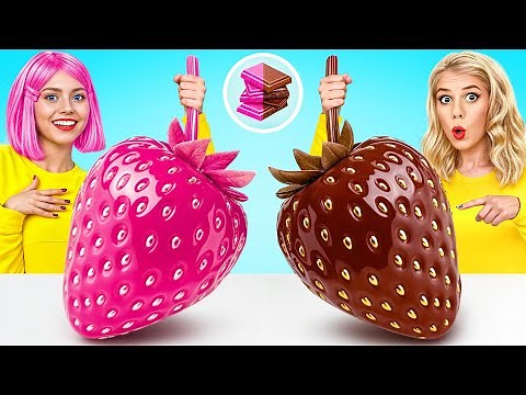 Chocolate vs Real Food Challenge | Edible Chocolate Battle by Candy Land
