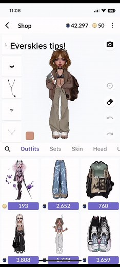 Everskies tips! / cheaper clothes :) sorry I’ve been so inactive ❤️#everskies #everskiesgame #everskiestips #cheaperclothes #foryou #trending #viral