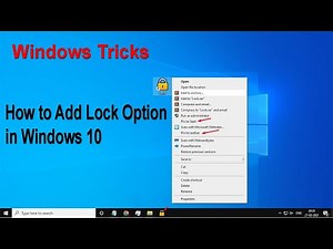 How to Add Lock Option to the Taskbar in Windows 10 | Windows Tricks