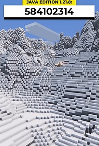 Minecraft height limit mountain seed featuring jagged peaks at world height