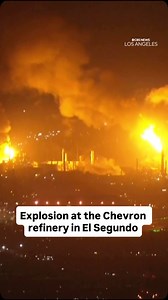 Fire crews have contained a large fire at the Chevron refinery in El Segundo following an explosion on Thursday night. Officers and firefighters responded to the refinery in El Segundo after receiving multiple reports of an explosion, according to the El Segundo Police Department. A witness said the explosion felt like a small earthquake. Crews from the LA County Fire Department also responded to the area to help. The refinery has its own fire department. El Segundo Mayor Chris Pimentel said aut