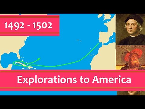 Explorations to America | 1492- 1502 | Animated Map