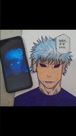 Drawing Gojo Satoru 🩵 | "Nah, I'd Win"#animeart#drawing#viralvideo
