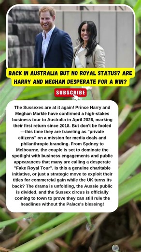 MEGHAN & HARRY INVADE AUSTRALIA! CASH GRAB OR CHARITY? #HarryMeghan #RoyalDrama #AustraliaTour