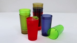 Plastic Cups Reusable, Plastic Tumblers Drinking Glasses Set of 8, Unbreakable Drinking Cup for Kitchen, BPA Free Stackable Restaurant Cups for Hot Drink & Cold Drink (Colorful, 12 oz)