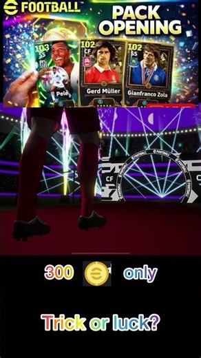 300 coins Gerd Müller #efootball #packopenning #pes #pele #zola #packopening