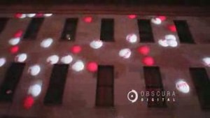 Projectors turn building into moving art