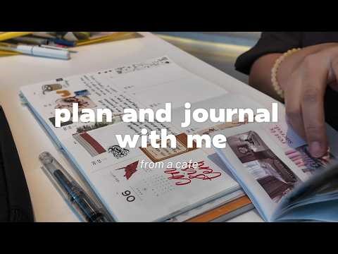 Real time plan with me ☕️ Weekly planning and journaling at a cafe