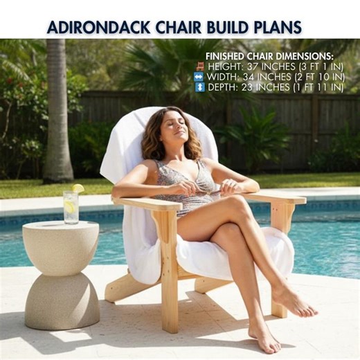 Adirondack Chair Build Plans – DIY Woodworking, Outdoor Furniture (PDF) - Etsy