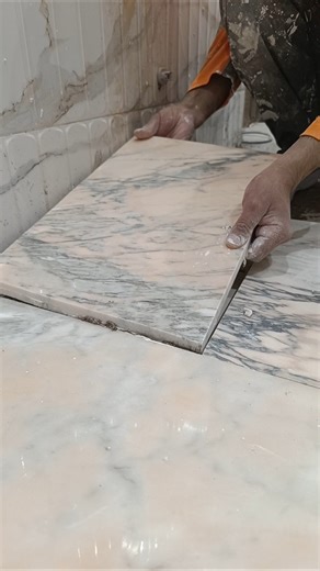How to Install Bathroom Marble Floor Like a Pro | Fast & Perfect Method #Shorts