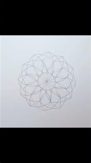 Easy geometric drawing for beginner 🔰 #maths #geometricart #compass #geometry #mathart