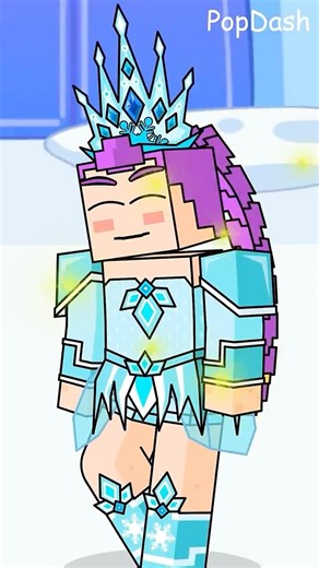 Elsa Rescues Rumi and Teaches Her How to Use Her Powers. #minecraft #shorts