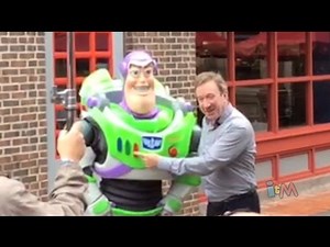 Buzz Lightyear voice Tim Allen meets Buzz Lightyear character at Walt Disney World