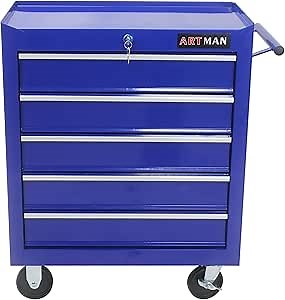 Rolling Tool Chest Cabinet 5 Drawers, Toolbox Organizer with Wheels and Locks, Combo Multifunctional Tool Cart