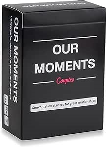OUR MOMENTS Couples: 100 Conversation Starters for Great Relationships - Fun Conversation Cards Game for Couples