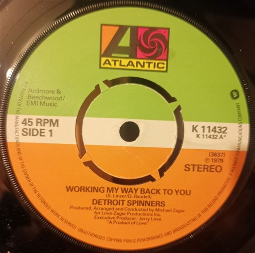Detroit Spinners - Working My Way Back To You / Disco Ride