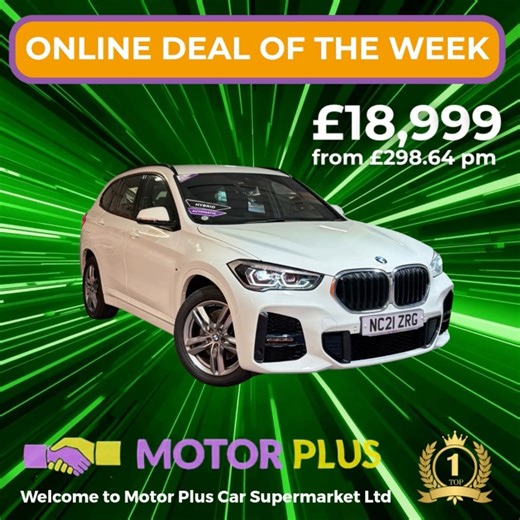 🚨ONLINE DEAL OF THE WEEK🚨: 2021 BMW X1 - £18,999🚨 Finance available from £298.64 pm 💷 Best Part Exchange Prices Given 🚗 AA Approved Dealer 🚐 All Car's HPI Cleared ✅ Get in touch now: https://shorturl.at/xkydA 🥇Once it's gone, its gone! 🚨 | Motor Plus Car Supermarket