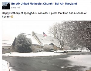 First-Day-of-Spring Snow Totals Around Bel Air