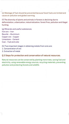 Class 7 Science - Chapter 16: Natural Resources question & Answer Session! #vid #7class #science #mh