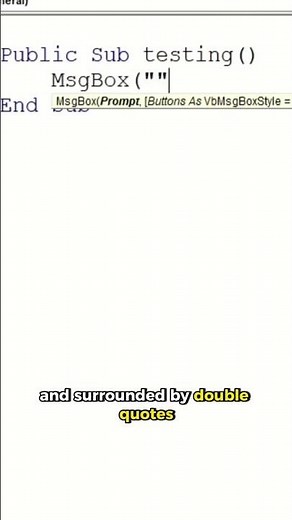 How to DISPLAY a POP-UP Message with Excel VBA #shorts #excel #datascience