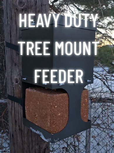 Heavy-Duty Tree-Mounted Deer Feeder for Wildlife Management