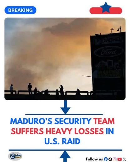 VisionScreen TV on Instagram: "Venezuela’s defence minister says a large part of Nicolás Maduro’s security team was killed during the U.S. raid that led to his capture. The military has been activated nationwide, backing Delcy Rodríguez as interim president amid escalating tensions. #visionscreentv #Venezuela #Maduro #USVenezuela #BreakingNews GlobalPolitics LatinAmerica WorldNews"