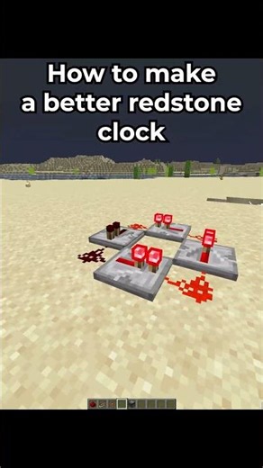 How to Build a Working Redstone Clock #minecraft #redstone
