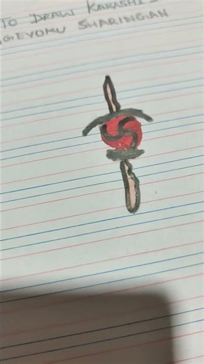 How to Draw kakashi's mangekyou sharingan #trending #anime #art #shorts #drawing #kakashi
