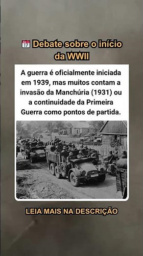 📆 Debate sobre o início da WWII