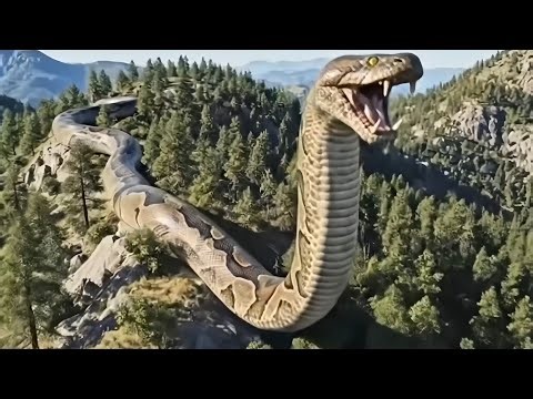 Giant Anaconda Attacks the Mountains | World’s Biggest Snake Animation | AI Wildlife