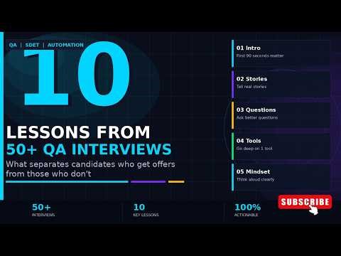 INTERVIEW TIPS FOR SDET