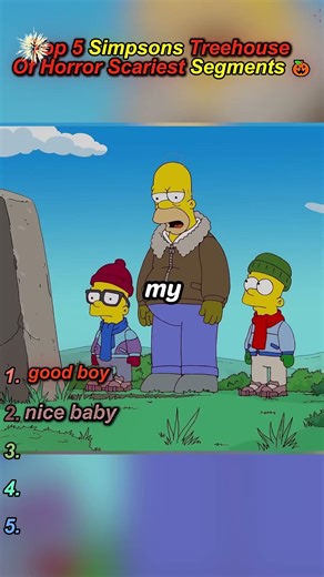 Top 5 Simpsons Treehouse Of Horror Scariest Segments 🎃 #TheSimpsons #TreehouseOfHorror #Horror