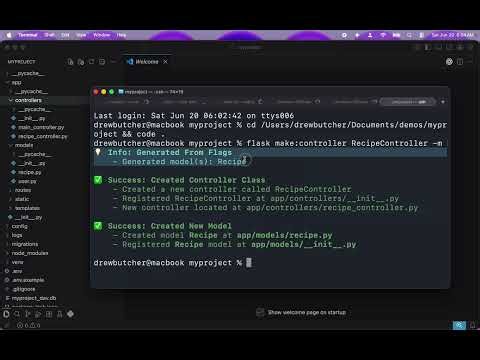 Flask Commands Part 57 Generate the Model Name