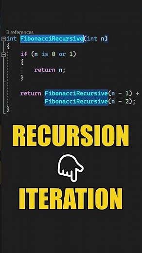 Improve Performance By Converting Recursive To Iterative Code #shorts
