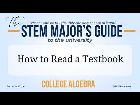 How to Read and Take Notes From a College Algebra Textbook