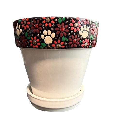 Ceramic Planter: Hand Painted - Etsy